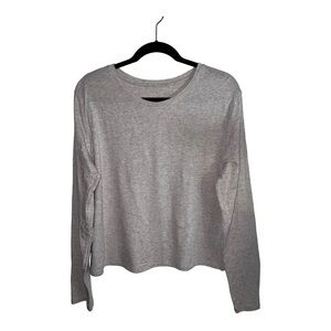 GIRLFRIEND COLLECTIVE Womens Heather Beige Long Sleeve Tee Shirt Top